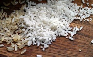 Close up of different types of rice